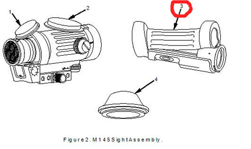 Rubber cover M145 Telescope, ELCAN