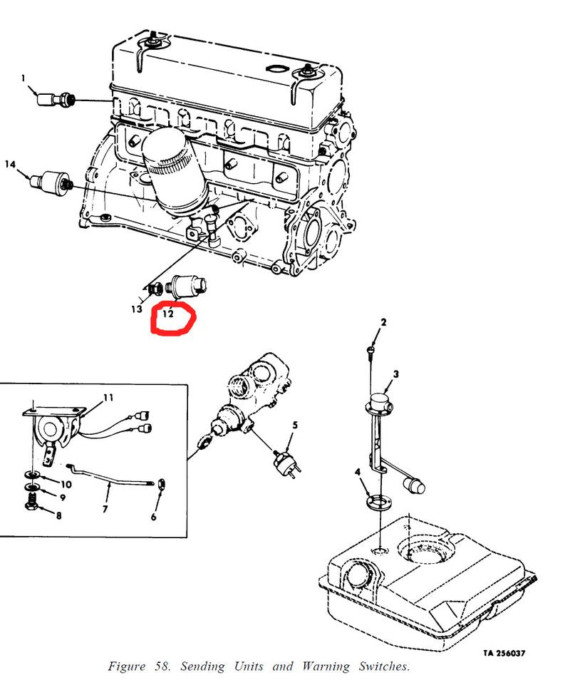 Öldruckschalter safety switch Ford MUTT M151 A1