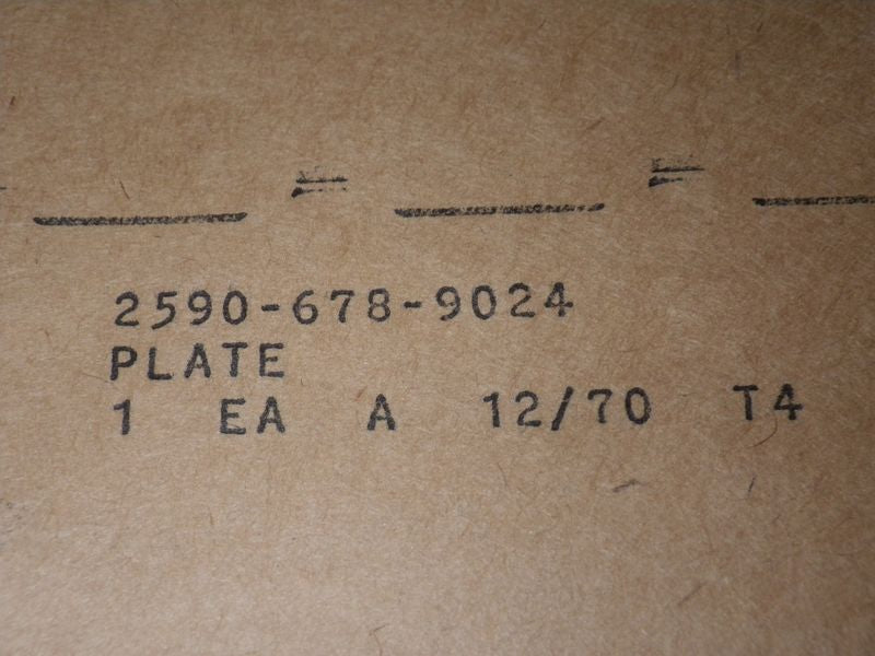 Typenschild Masse und Gewichte M151 FORD MUTT