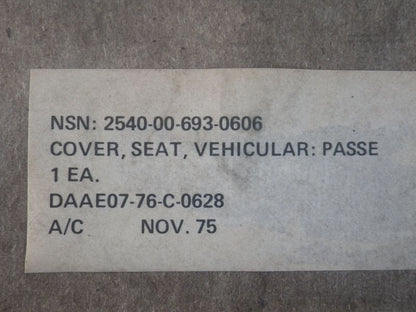 Sitzbezug Canvas Beifahrersitz NOS M35, M52, M800,