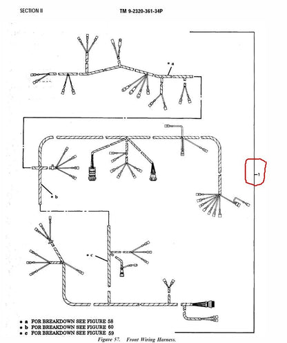 Motorkabelbaum M35A2 Serie US ARMY