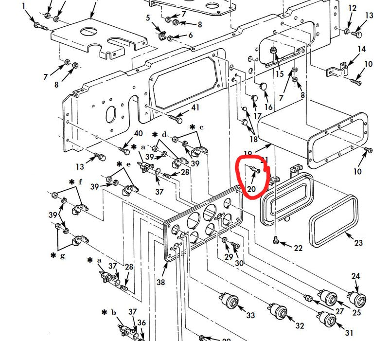 Schraube Armaturenbrett M35, M52, M800 Serie Truck