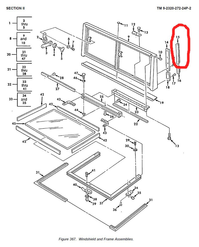 Dichtgummi Scheibenrahmen rechts M35, M52, M800, M900