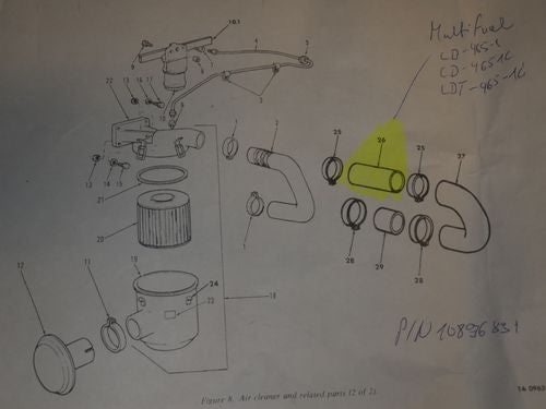 Schlauch Luftfilter M35 Serie Multifuel