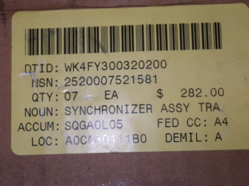 Synchronring Verteilergetriebe High-Low Range M35A2 2,5ton