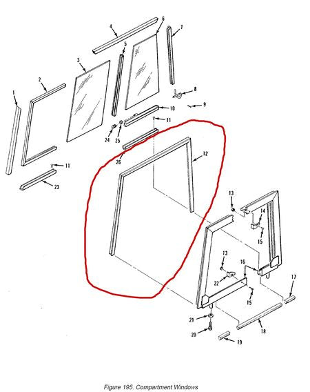 M548 Dichtung Fensterrahmen Türe links