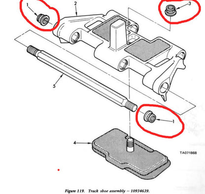 Mutter selbstsichernd Kettenverbinder + Kettenpolster M578, M110 Serie