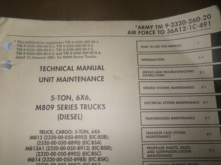 Reparaturanleitung M800 Serie 5ton Truck, US ARMY