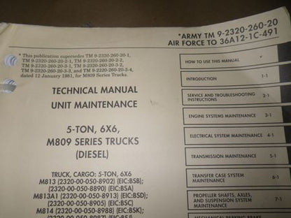 Reparaturanleitung M800 Serie 5ton Truck, US ARMY