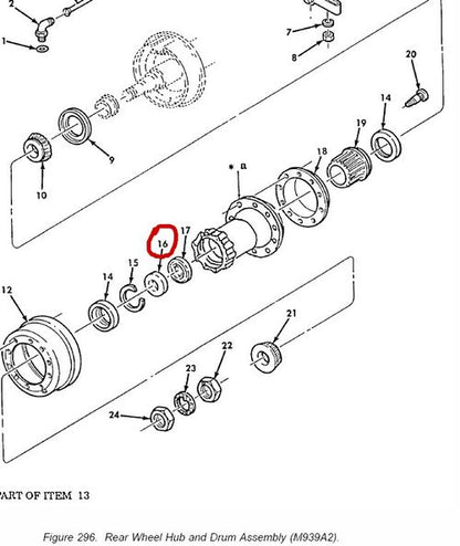 Dichtring Hinterachse M900A2 5 ton Truck