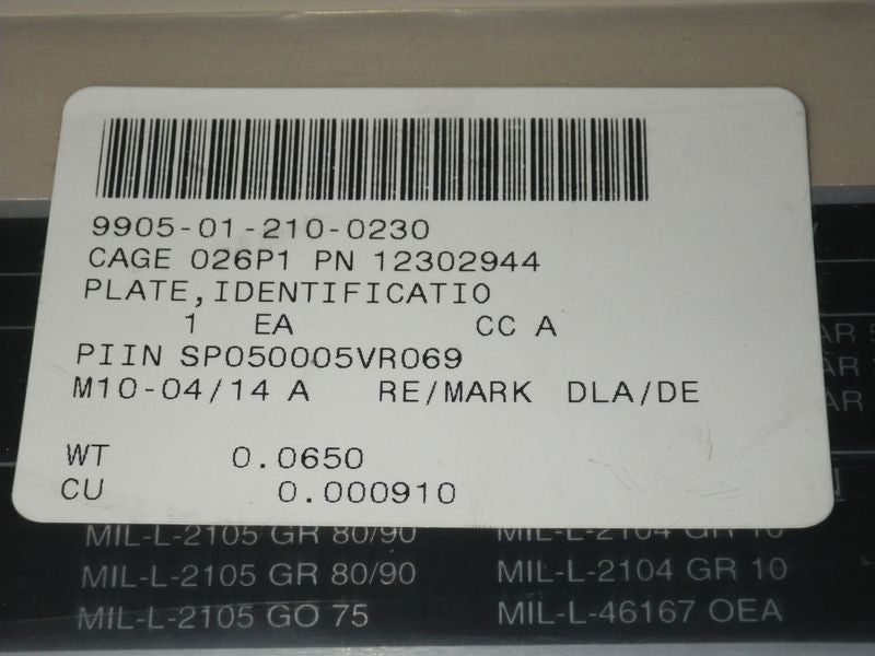 Hinweisschild Service Data M900 Serie 5ton