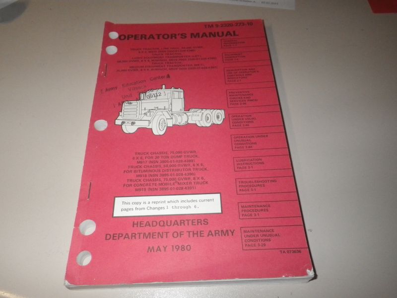 Operators Manual M915, M916, M917, M920