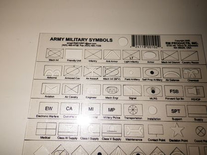 ARMY Military Symbols Zeichenschablone für Landkarten