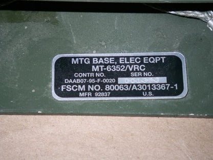 Mount MT 6352/VRC, Sincgars US ARMY Radio