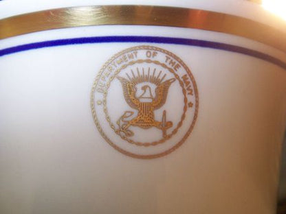 NAVY Goldrandtasse + Unterteller