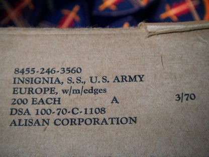 Patch US ARMY EUROPE subdued oliv, von 1970