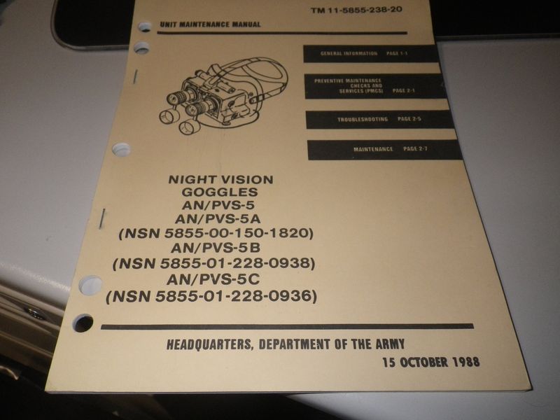 Technical Manual AN/PVS-5  NVG