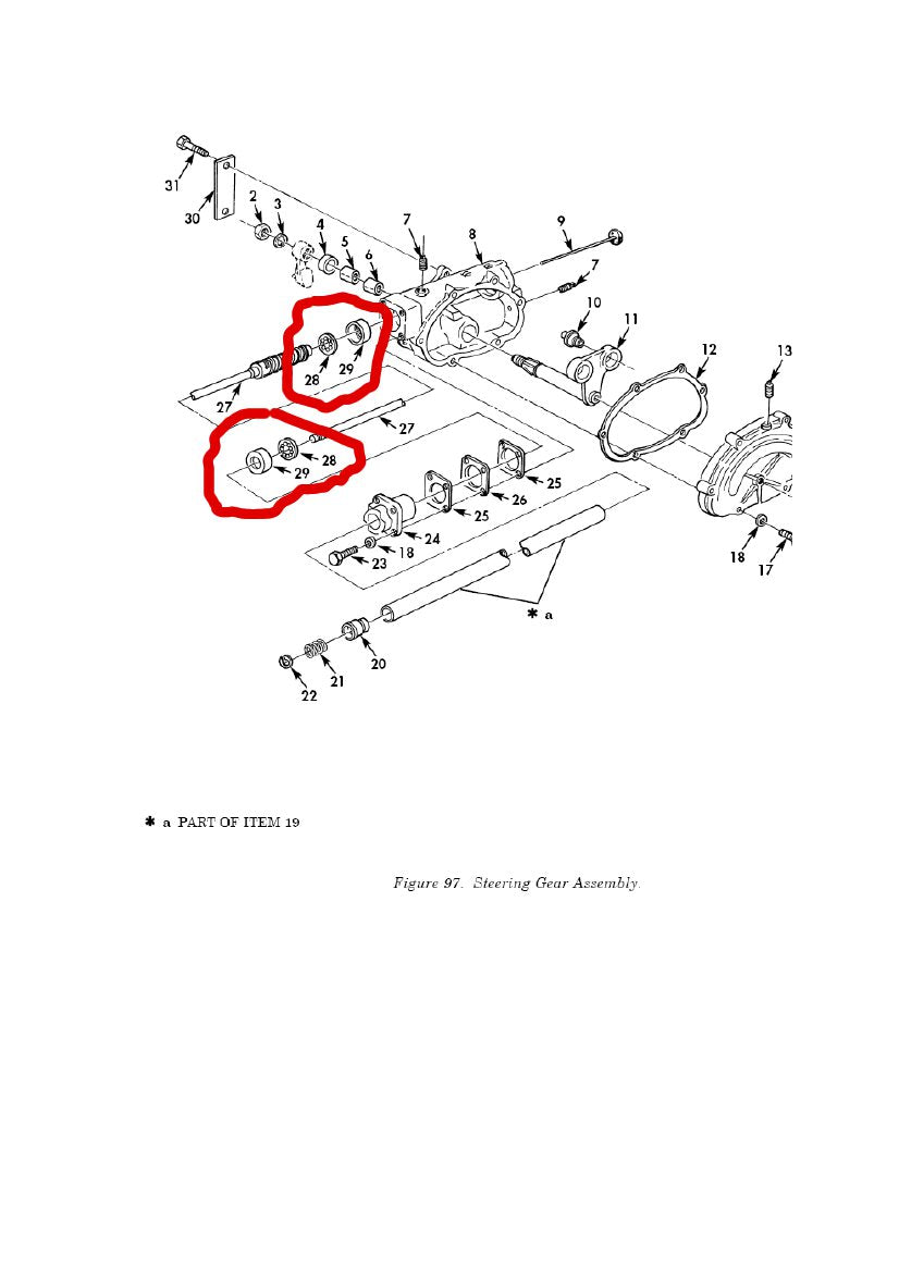 Reparatursatz Lenkgetriebe M35