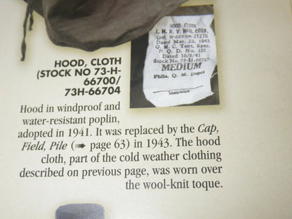 Hood cloth poplin for M1941 Field Jacket / Kaputze US Feldjacke M1941