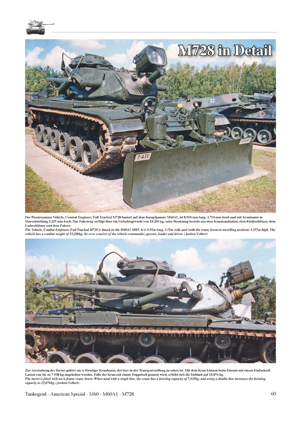 Tankograd Heft 3021, M60, M60A1, M728 Panzer US ARMY