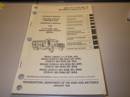 Bedienungsanleitung M35A3  2,5 Ton Truck, TM9-2320-386-10