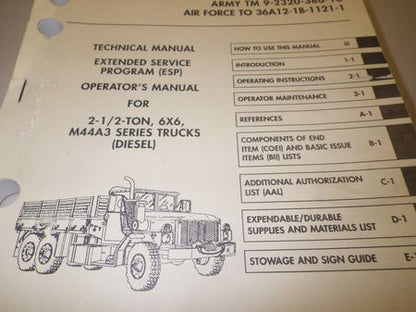 Bedienungsanleitung M35A3  2,5 Ton Truck, TM9-2320-386-10