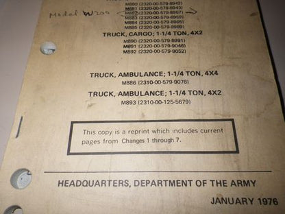 Bedienungsanleitung DODGE W200 /M880,  TM 9-2320-266-10