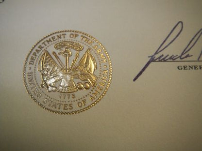 Urkunde US ARMY Retierement