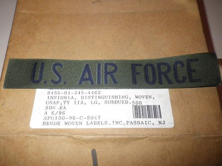 US AIR FORCE  Tab, oliv 5 Stück, USAF