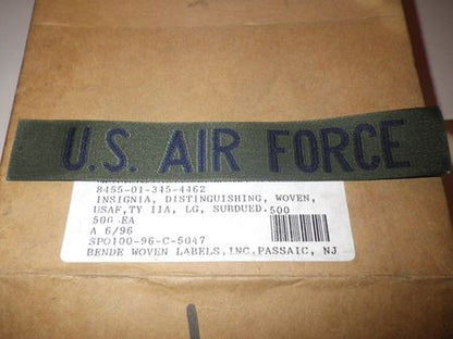 US AIR FORCE  Tab, oliv 5 Stück, USAF