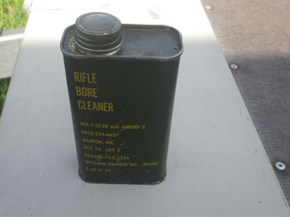 Vietnamtime rifle bore cleaner bottle 1974 dated