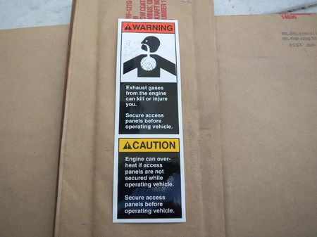 Aufkleber WARNING 3, M113