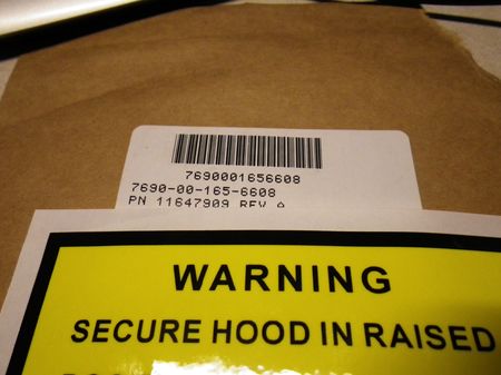 Aufkleber Motorhaube WARNING , US  M-Serie