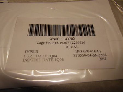 Aufkleber Luftfilter WARNING NBC, US  M-Serie