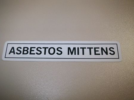Aufkleber: Asbestos Mittens 