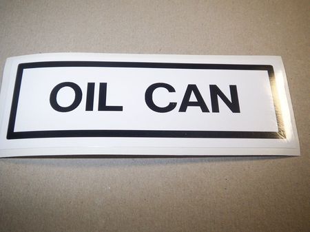Aufkleber:  OIL CAN 