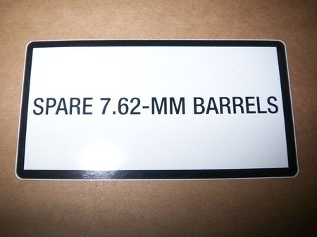 Aufkleber Spare 7.62mm Barrels 