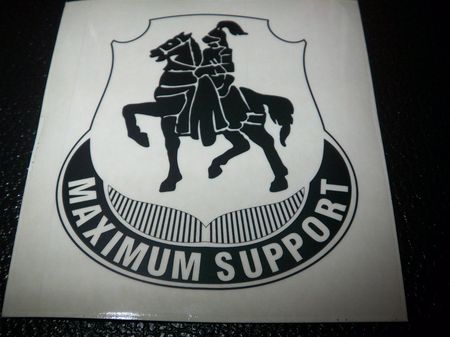 Aufkleber "Maximum Support" schwarz 