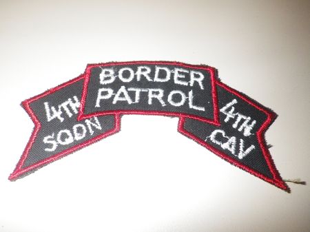Border Patrol Tab coloured 4th SQDN 4th CAV Regiment 