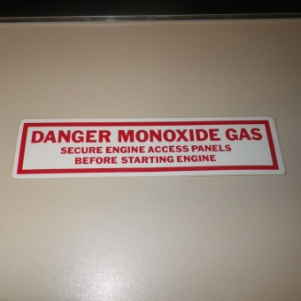 Aufkleber "Danger Monoxide Gas"  M113 Series APC 