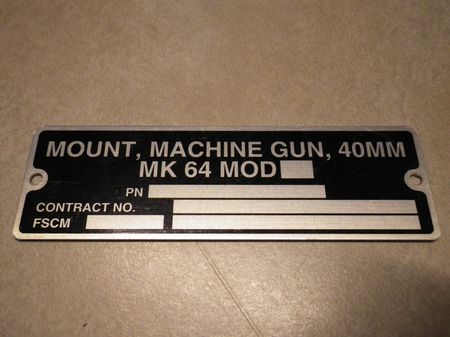 Dataplate Mount Machine Gun MK64, 40mm 