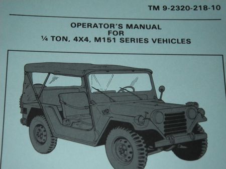 US Army Sale | Operators Manual M151 Ford MUTT, US ARMY | online kaufen